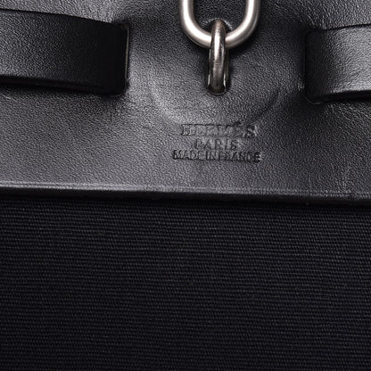 Hermes Toile Vache Calfskin Herbag 39 MM Black 8 of 24
