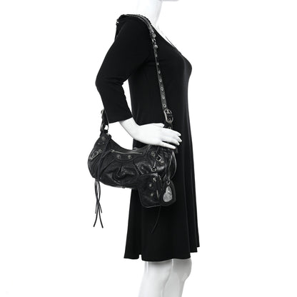 Balenciaga Agneau Arena Small Le Cagole Shoulder Bag Black 2 of 9