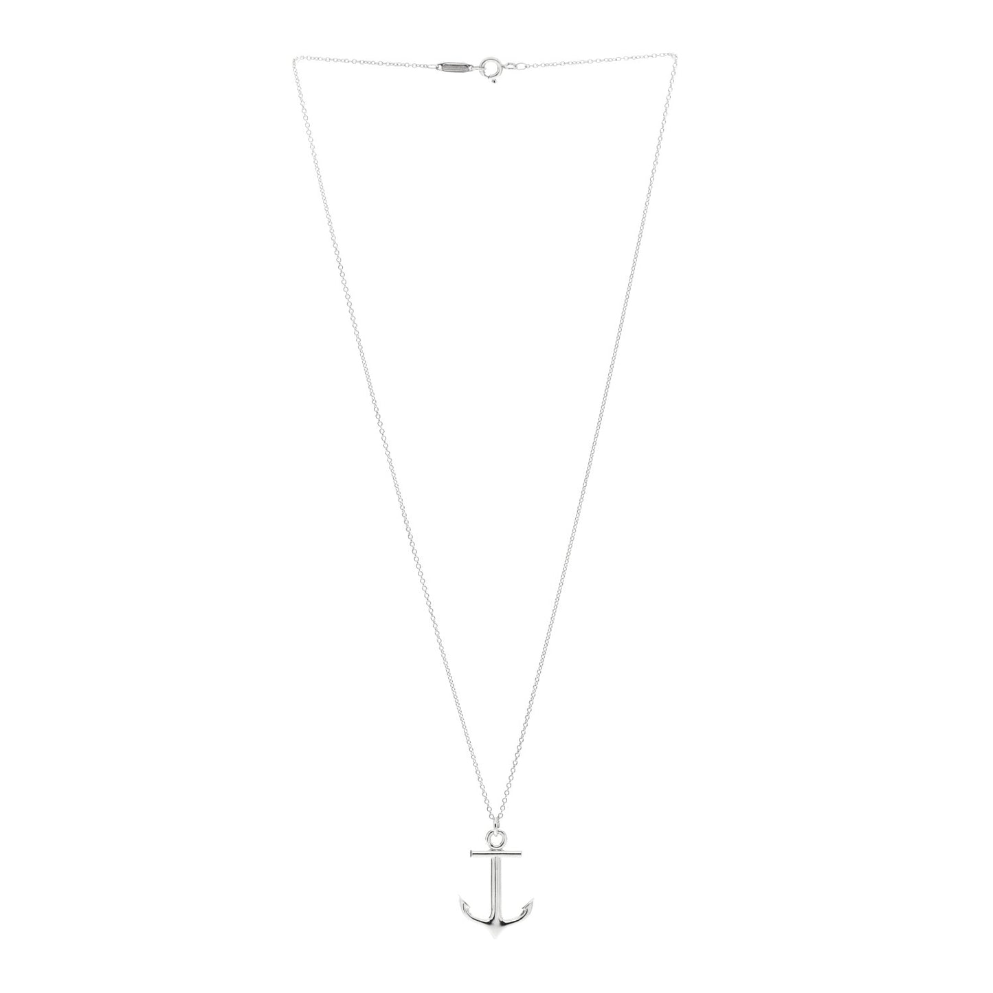 Sterling Silver Anchor Pendant Necklace