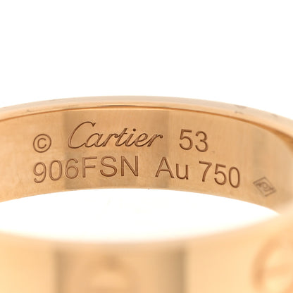 Cartier 18K Yellow Gold Diamond 4mm LOVE Wedding Band Ring 53 6.25 4 of 4