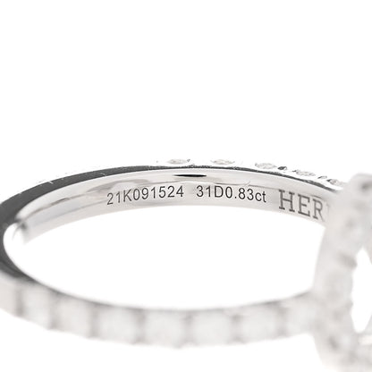 Hermes 18K White Gold Diamond Finesse Ring 51 5.75 7 of 9