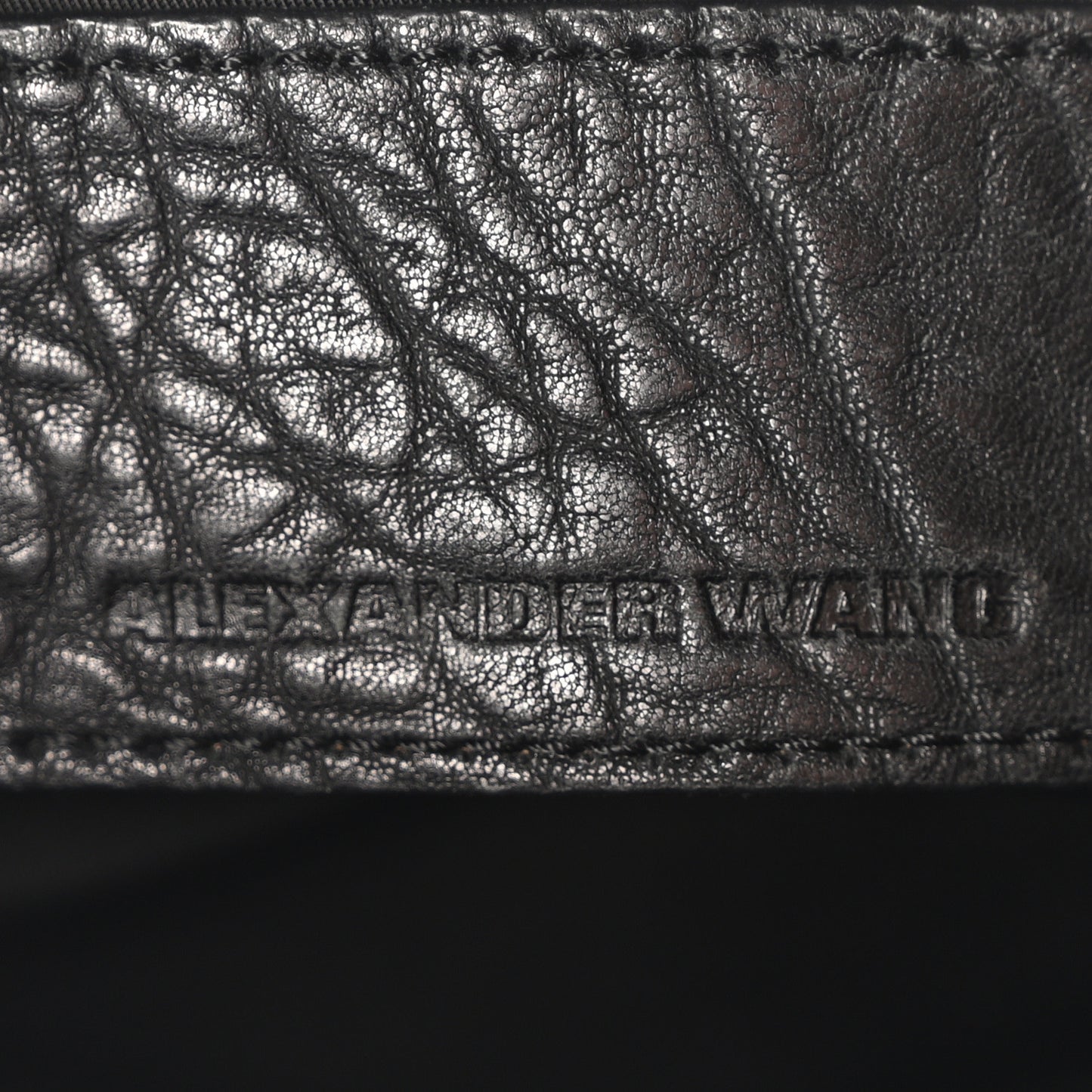 Pebbled Lambskin Rocco Black Antique Brass Hardware