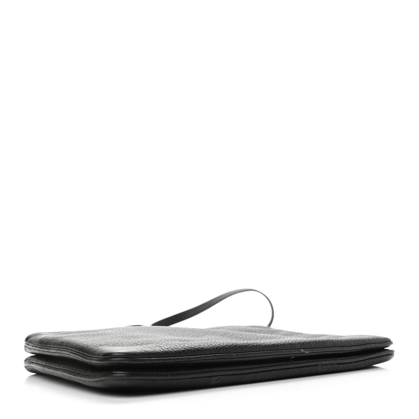 Vitello Daino Double Zip Crossbody Bag Black