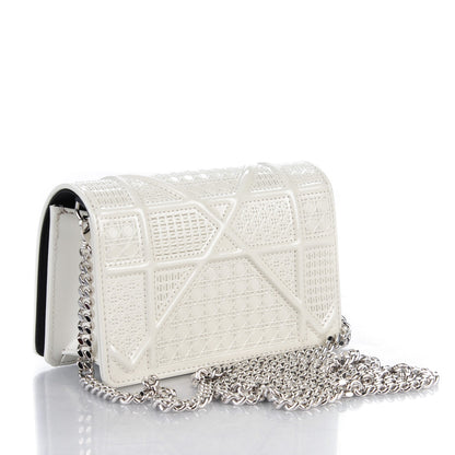 Christian Dior Patent Micro-Cannage Baby Diorama Flap Bag White 3 of 7