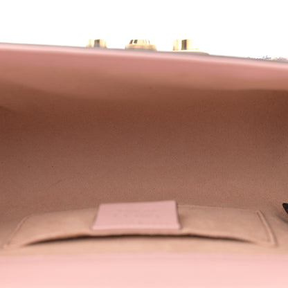 Gucci Calfskin Crystal Star Embroidered Small Padlock Shoulder Bag Perfect Pink Multicolor 5 of 13