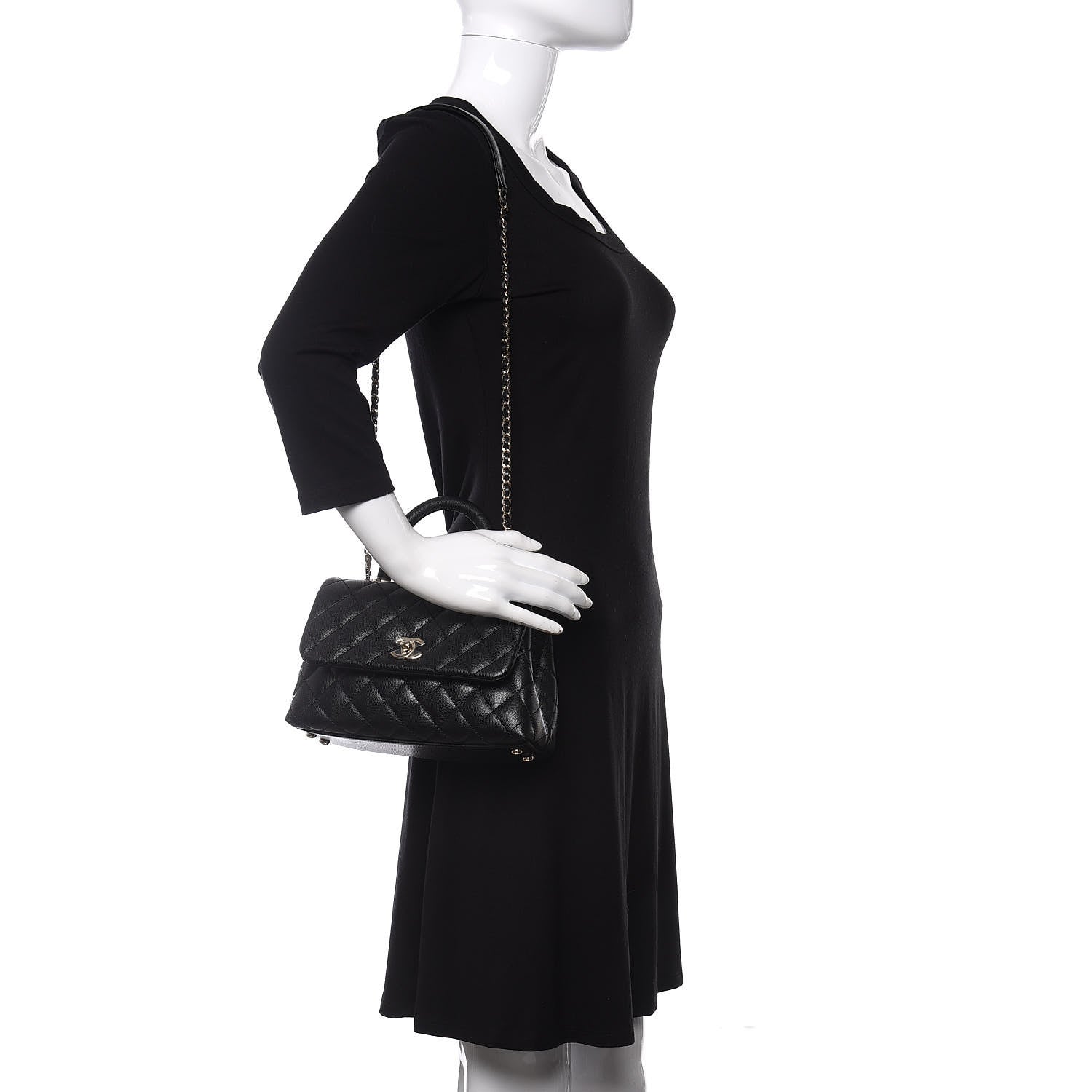 Chanel Caviar Quilted Mini Coco Handle Flap Black 2 of 11