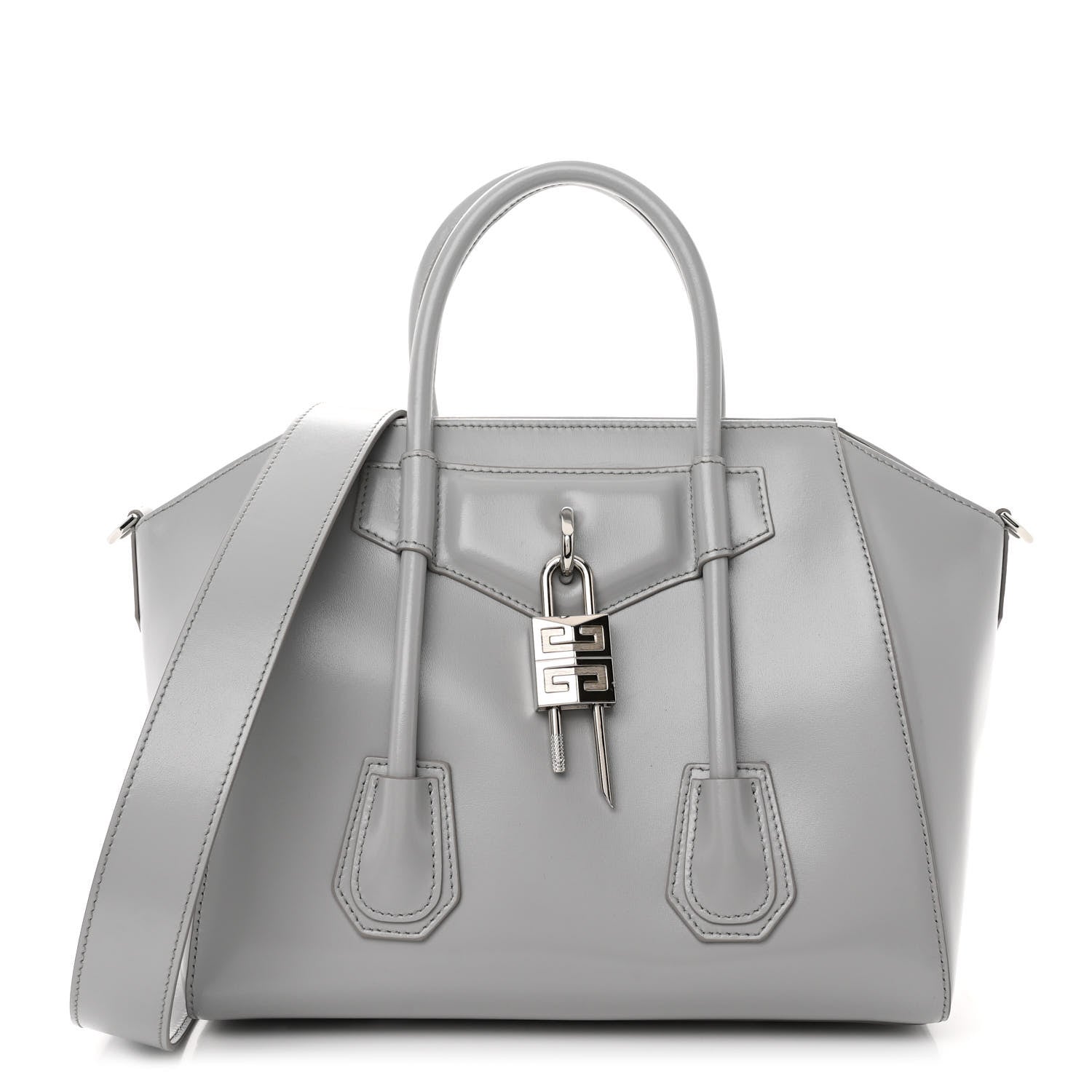 Givenchy Box Calfskin Small Lock Antigona Shoulder Bag Cloud Grey 1 of 9