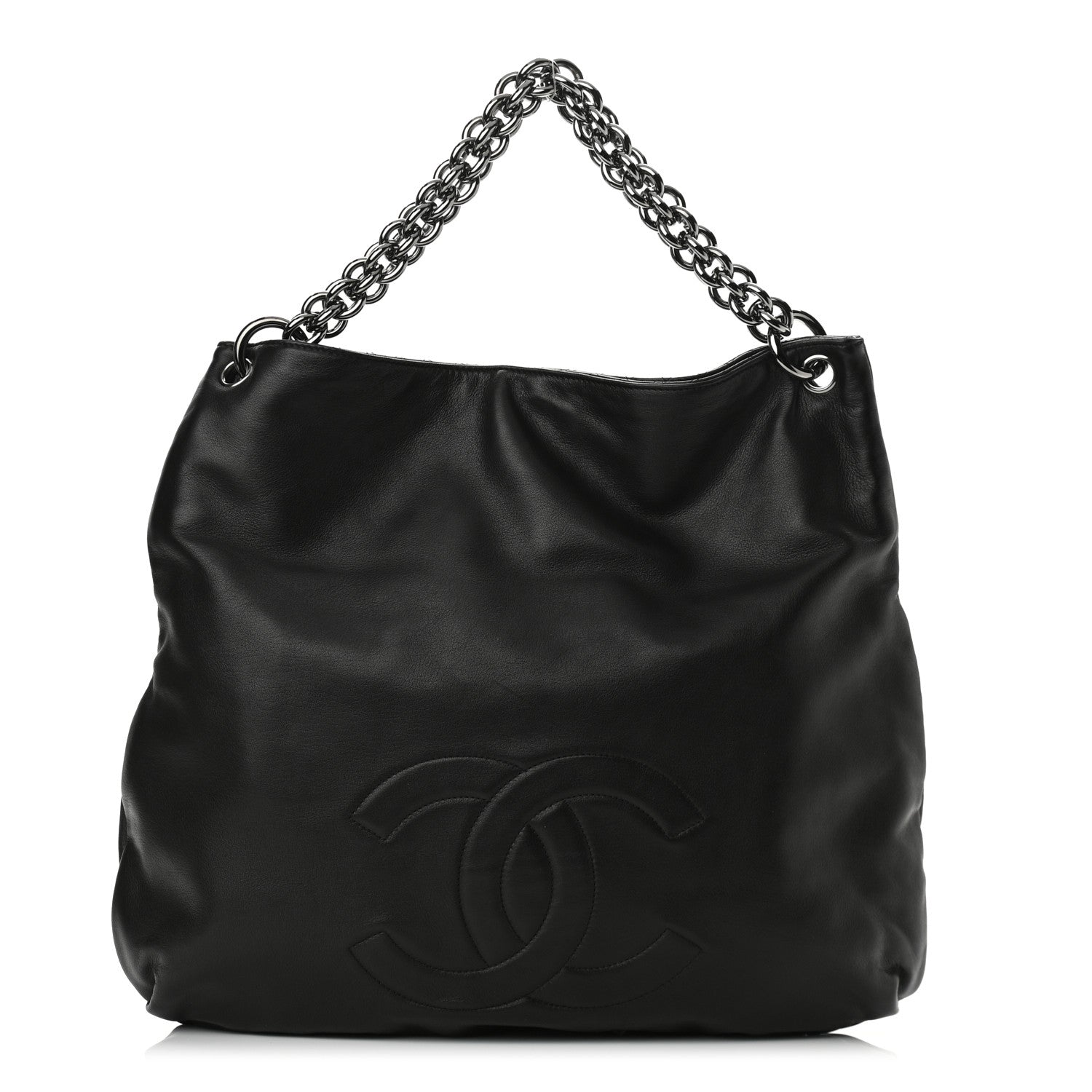 Chanel Lambskin Large Soft and Chain Hobo Black 1 of 10