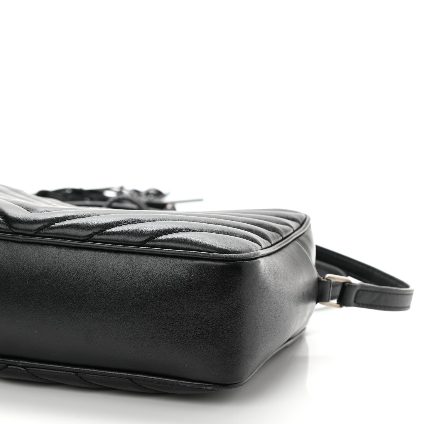 Calfskin Matelasse Monogram Lou Camera Bag Black