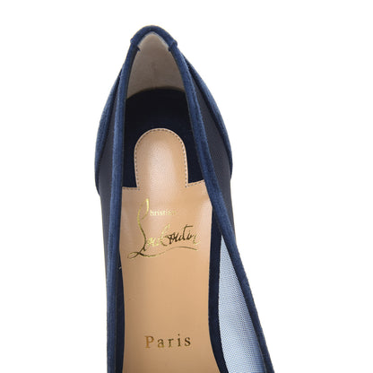 Christian Louboutin Veau Velours Rete Galativi 85 Pumps 39.5 Marine 6 of 8