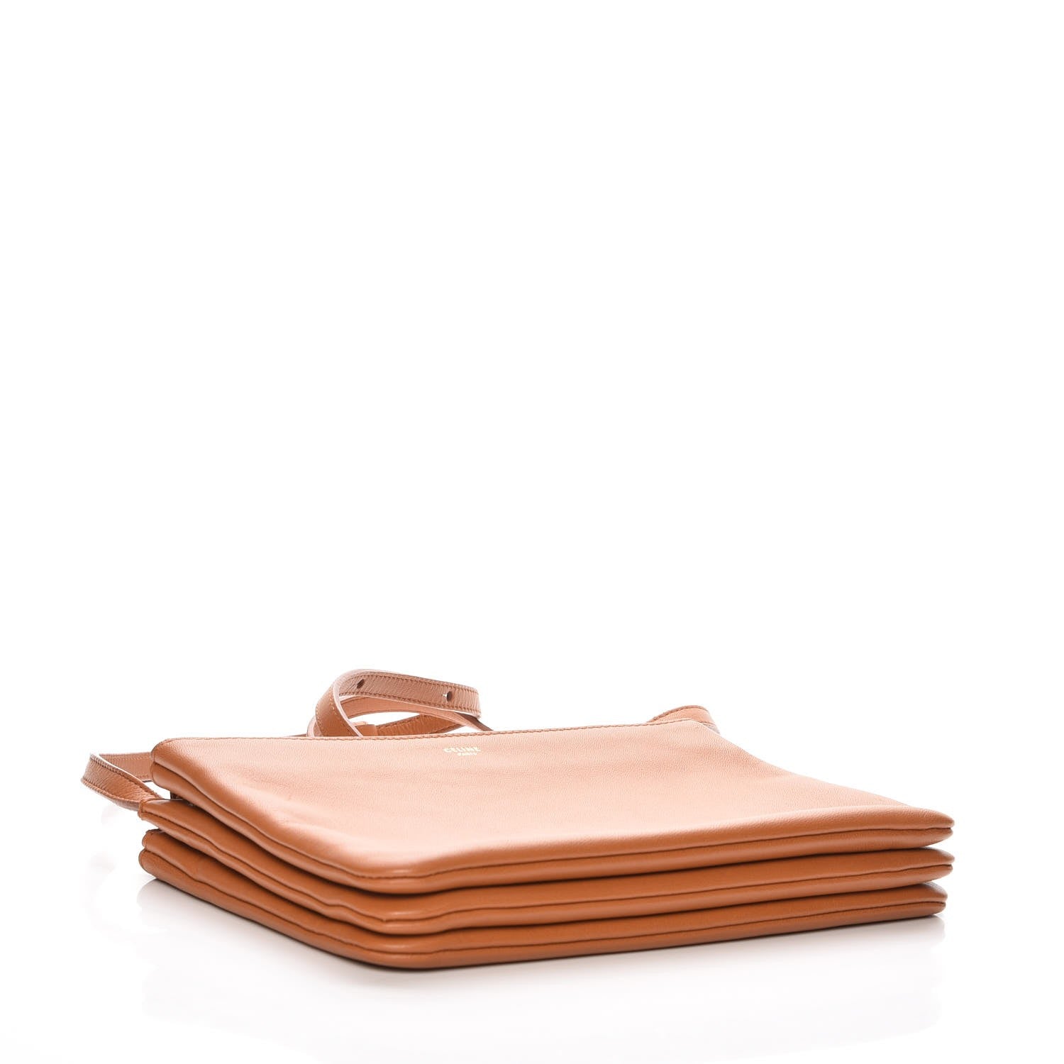 Celine Lambskin Small Trio Crossbody Bag Tan 4 of 7