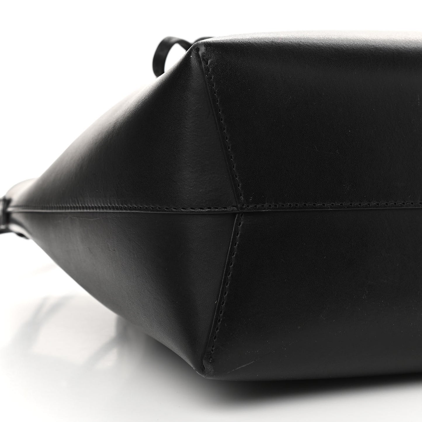 Calfskin Mini Bucket Bag Black Flamma