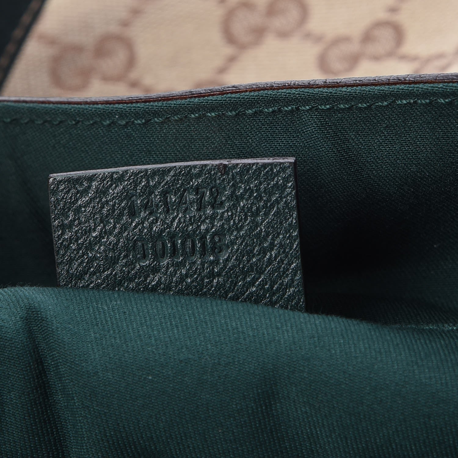 Gucci Monogram Large Abbey Tote Green 7 of 7