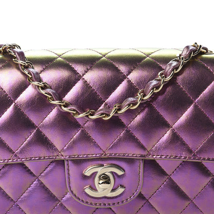 Chanel Iridescent Lambskin Quilted Mini Rectangular Flap Purple 10 of 11