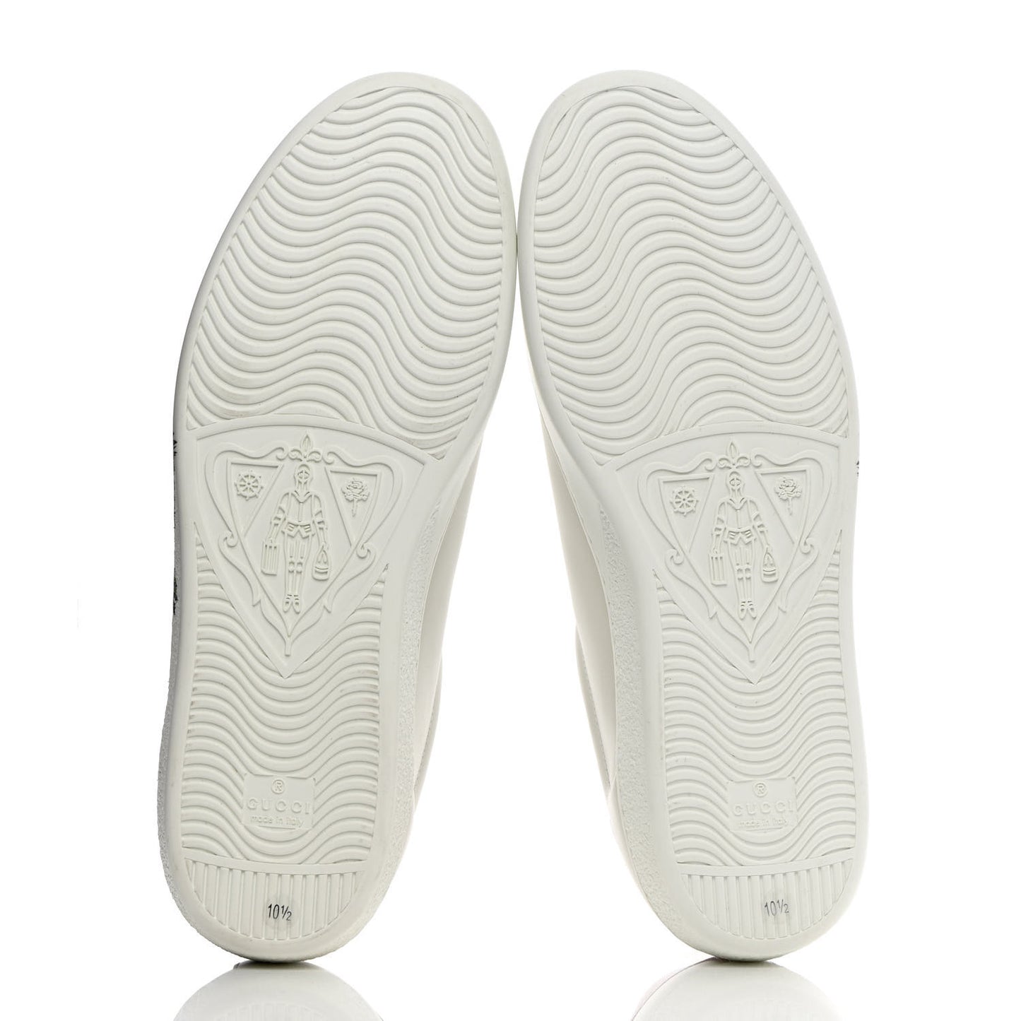 Calfskin Mens Green Panther Print Ace Sneakers 10.5 White