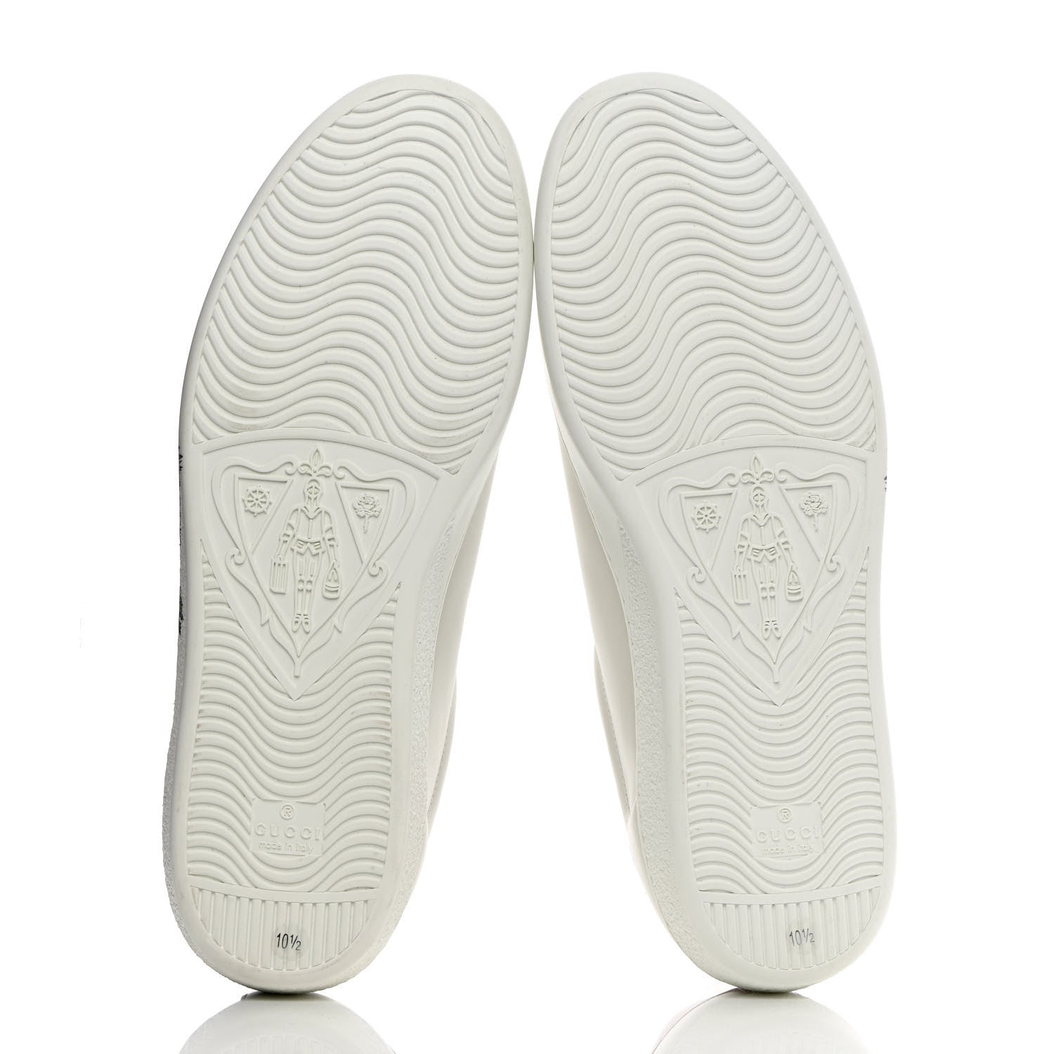 Gucci Calfskin Mens Green Panther Print Ace Sneakers 10.5 White 5 of 14