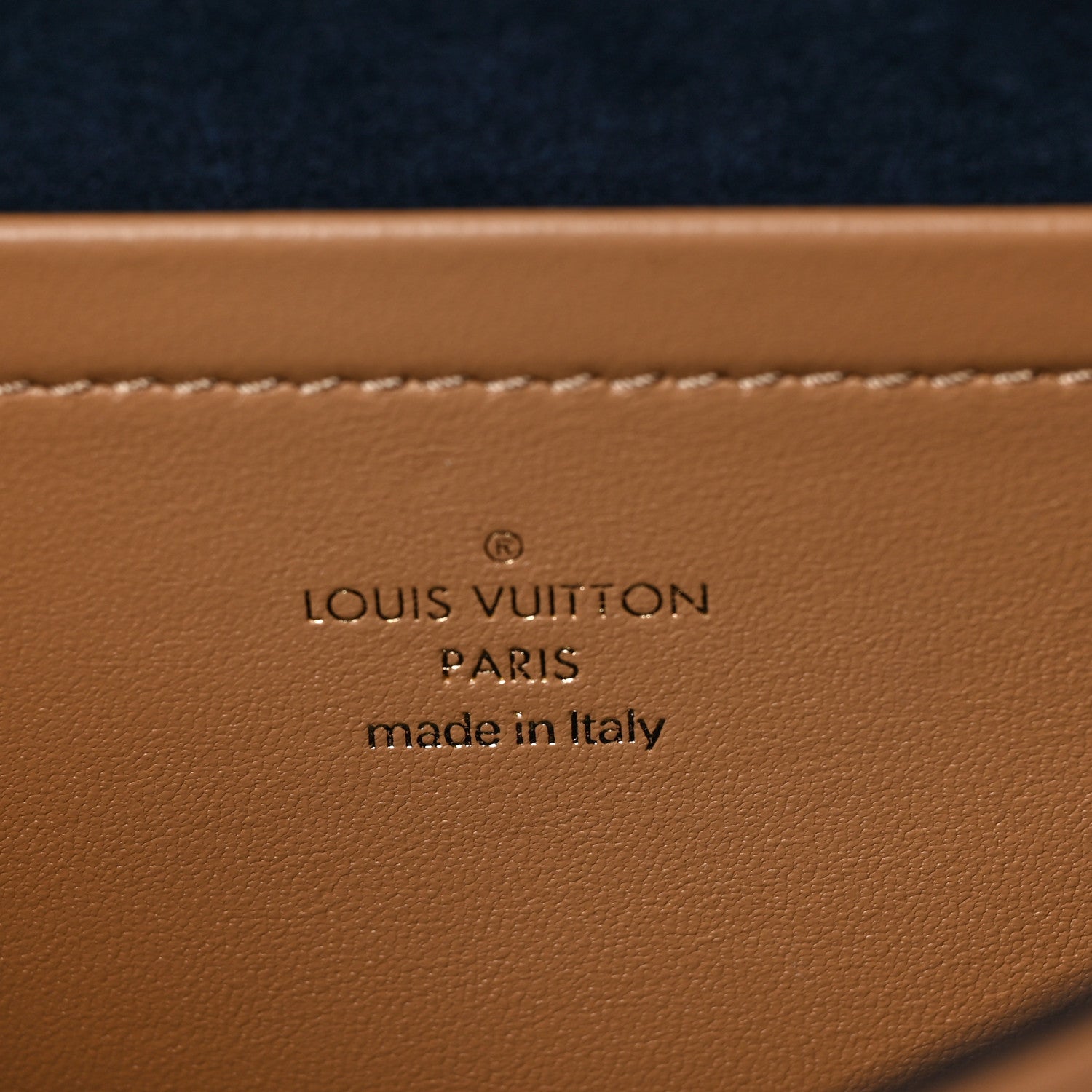 Louis Vuitton Lambskin Embossed Monogram Pochette Coussin Camel 6 of 9