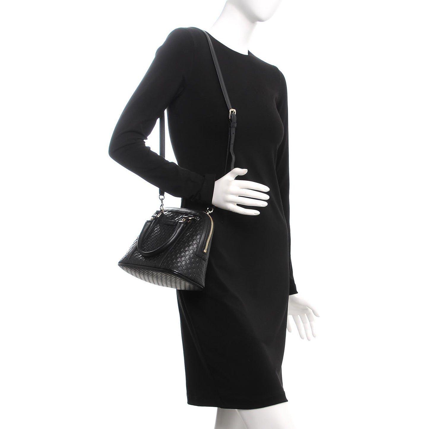 Microguccissima Mini Dome Bag Black