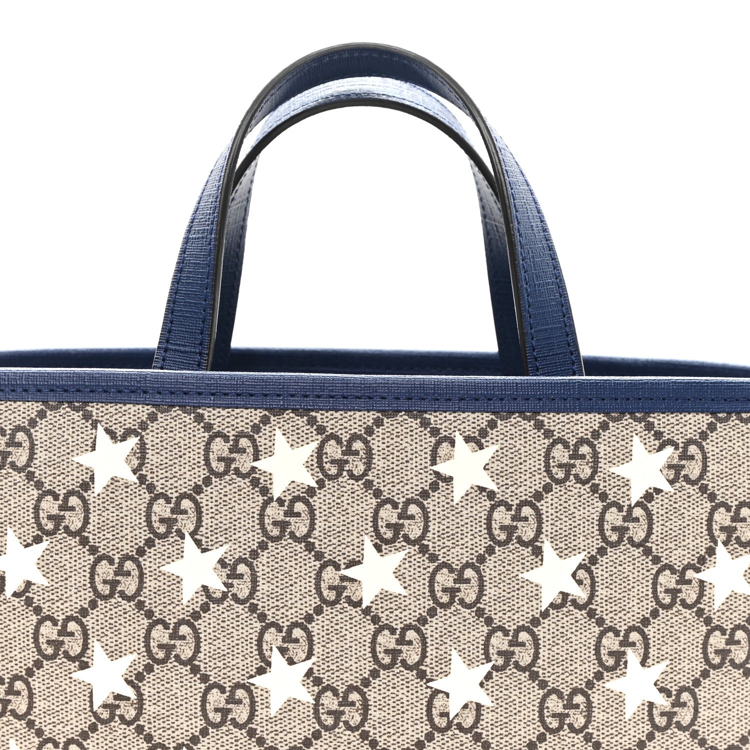 Gucci GG Supreme Monogram Stars Childrens Tote Beige Ebony Yellow Royal 8 of 10