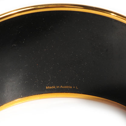 Hermes Enamel Printed Elephant Torana Extra Wide Bracelet 70 4 of 5