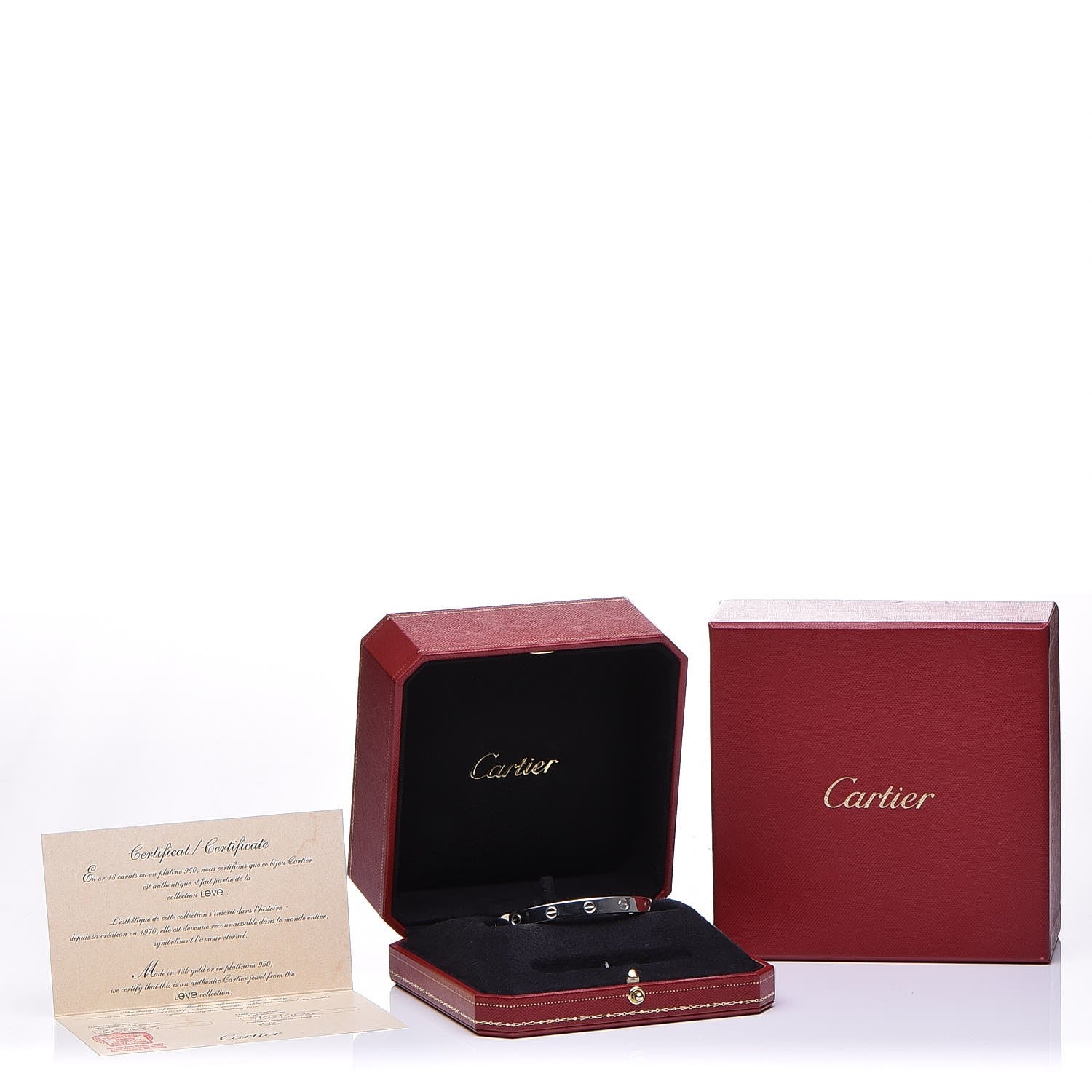 Cartier 18K White Gold LOVE Cuff Bracelet 18 5 of 5