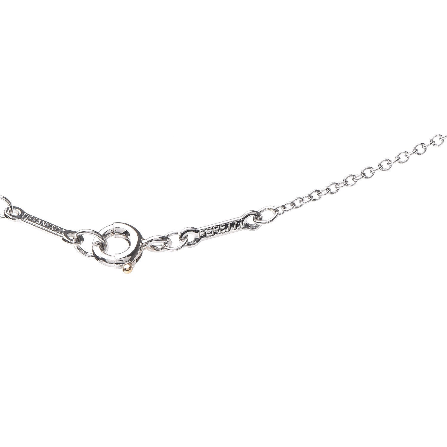 Tiffany Platinum Diamond .14ct Elsa Peretti Diamonds by the Yard Pendant Necklace 6 of 8