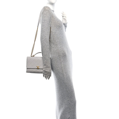 Chanel Grained Calfskin Small Stitched Flap Grey 2 of 10