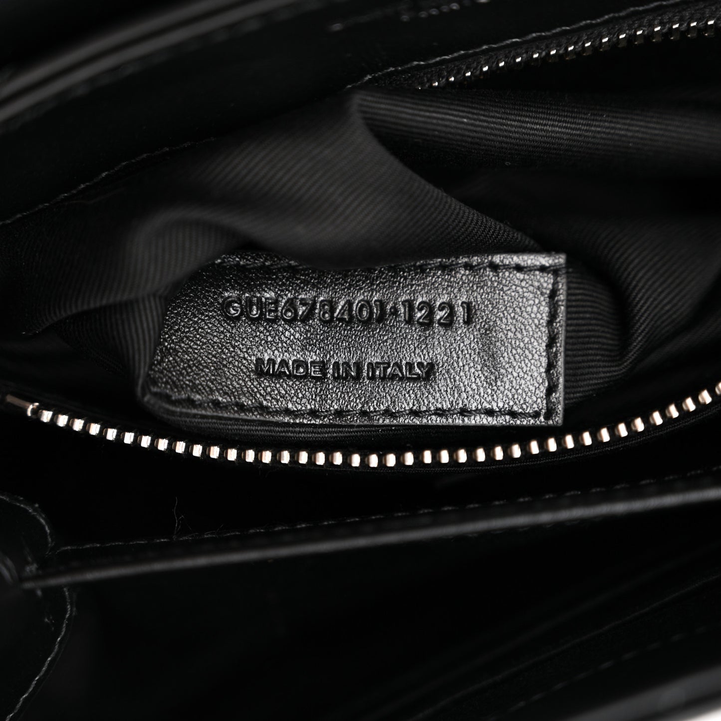 Calfskin Y Quilted Monogram Toy Loulou Crossbody Bag Black