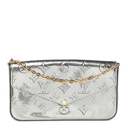 Louis Vuitton Vernis Felicie Pochette Chain Wallet Gris Metal 1 of 11