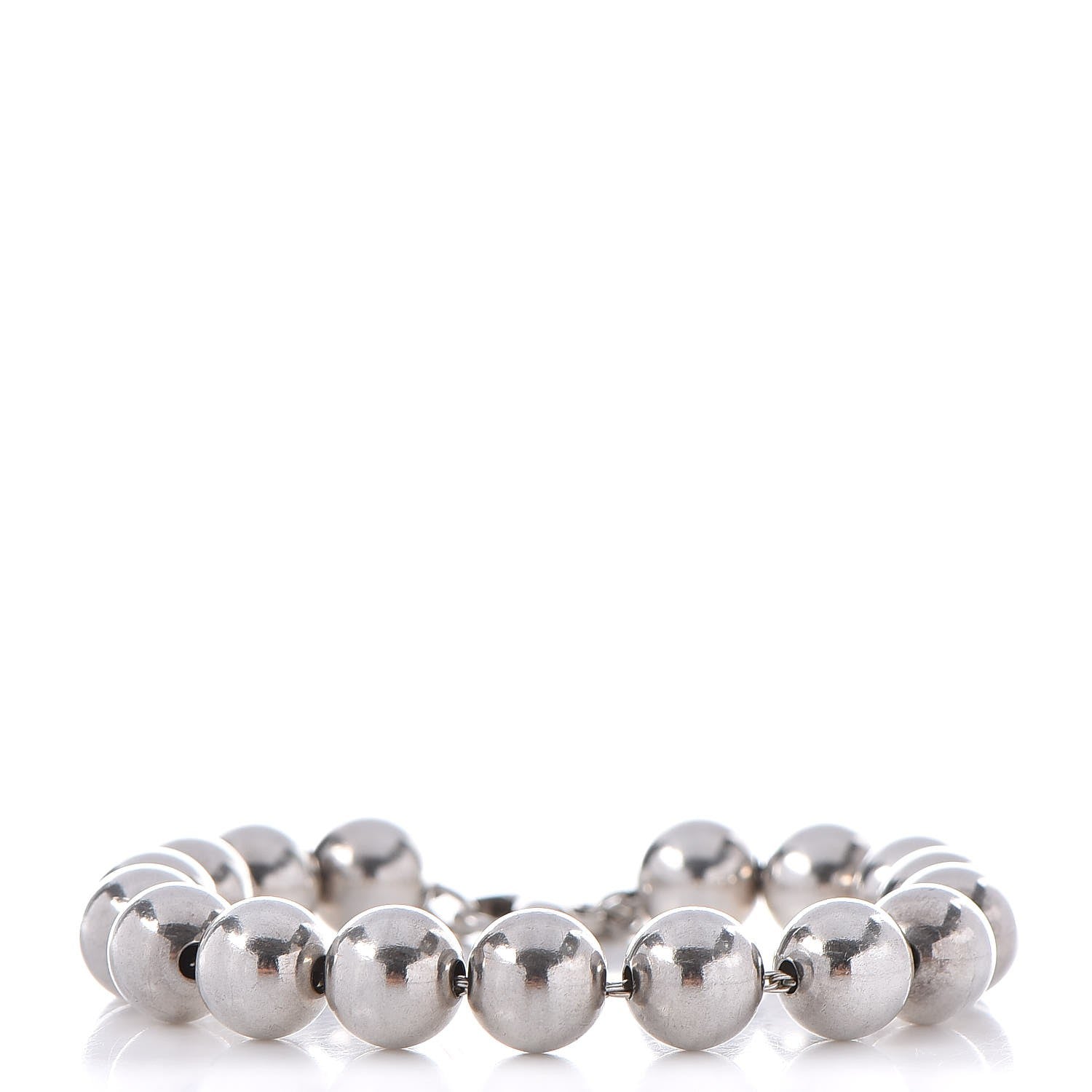 Tiffany Sterling Silver 10mm HardWear Ball Bracelet 1 of 6