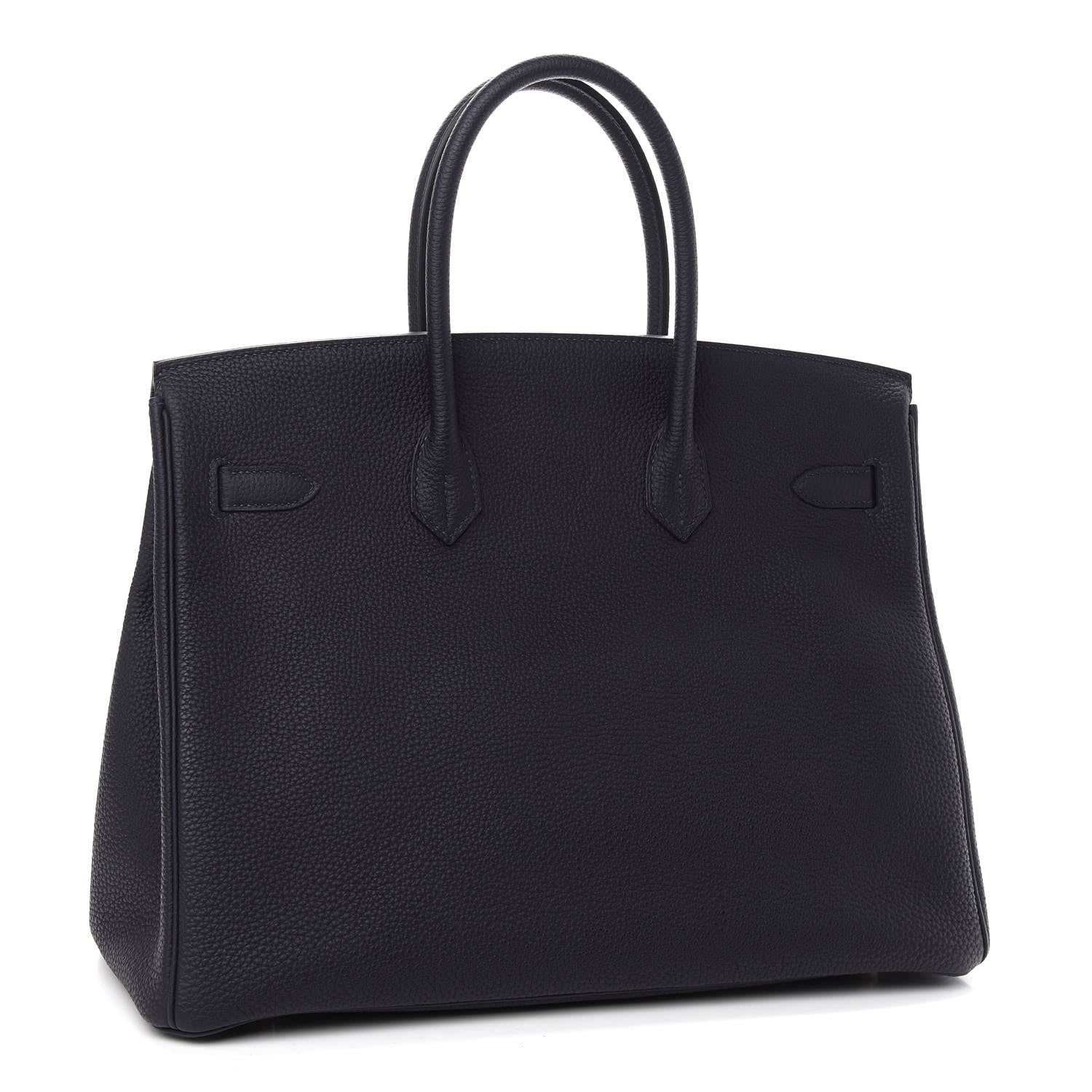 Hermes Togo Swift Officier Birkin 35 Bleu Nuit Vert Cypress 3 of 13