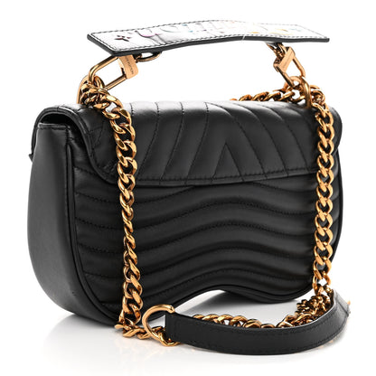 Louis Vuitton Calfskin New Wave Chain MM Black 3 of 9
