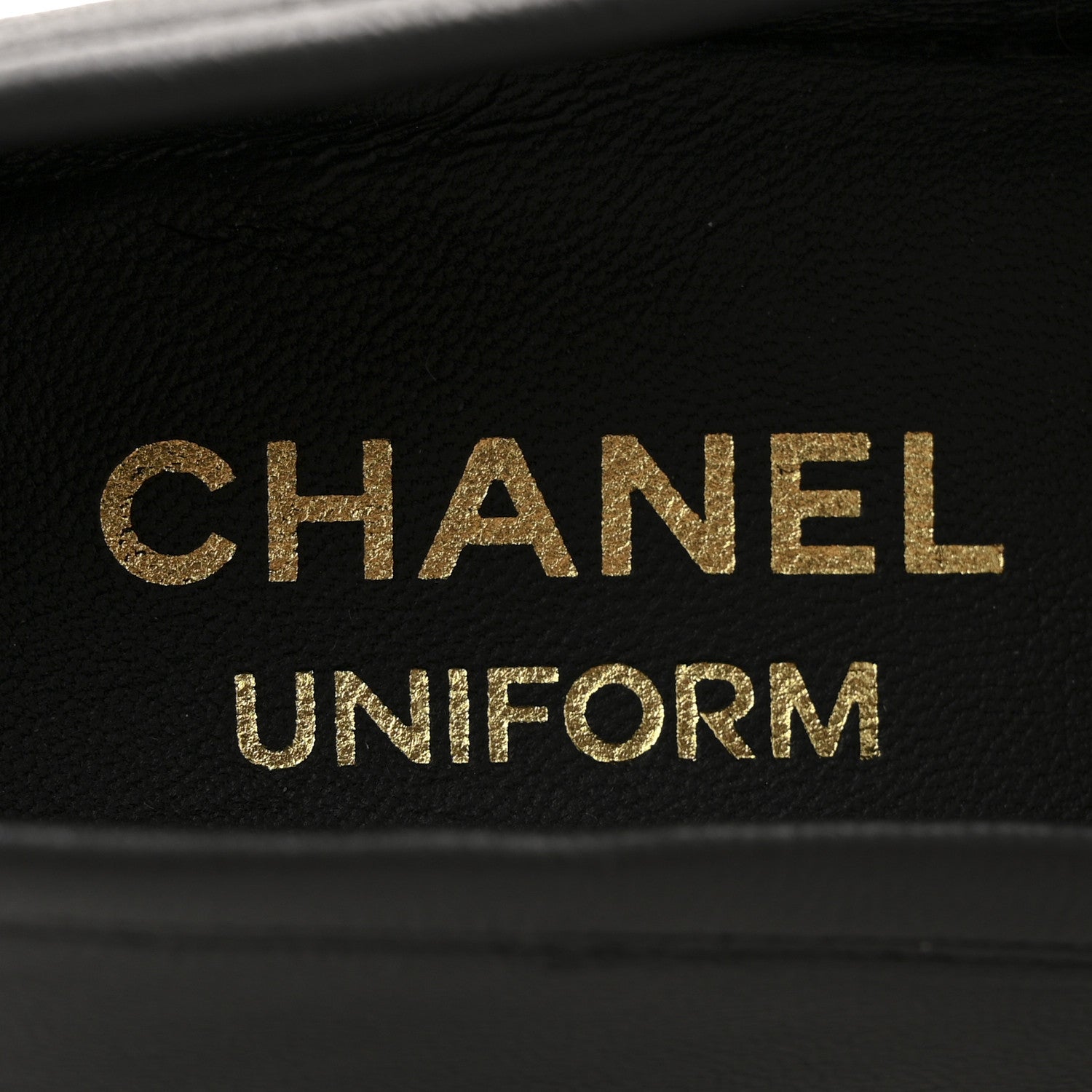 Chanel Calfskin Womens Stitched CC Loafers 37 Black 7 of 11