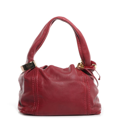 Jimmy Choo Nappa Leather Saba Bracelet Hobo Red 1 of 8