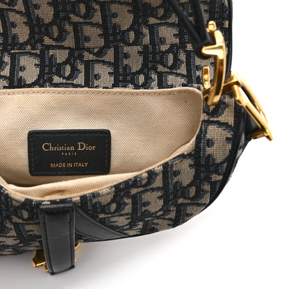 Christian Dior Oblique Mini Saddle Bag Blue 6 of 11
