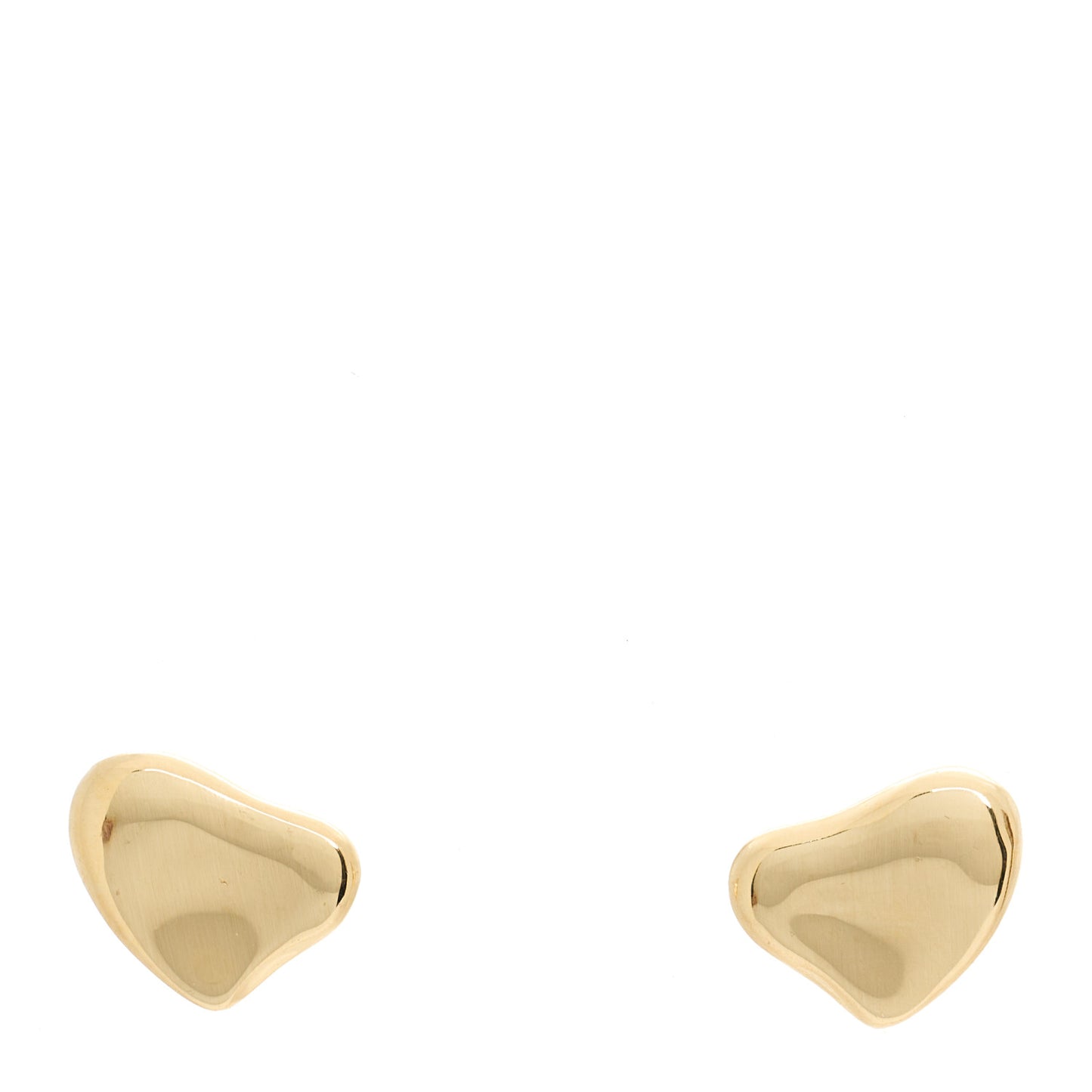 18K Yellow Gold 10mm Elsa Peretti Full Heart Earrings