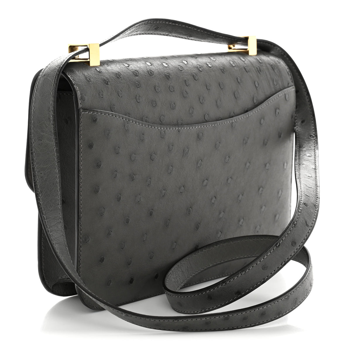 Hermes Ostrich Constance 1-24 Gris Meyer 3 of 11