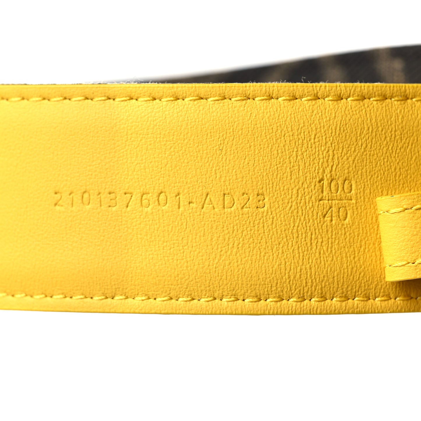Fabric Jacquard Vitello Grace FF 1974 Belt 110 44 Brown Yellow
