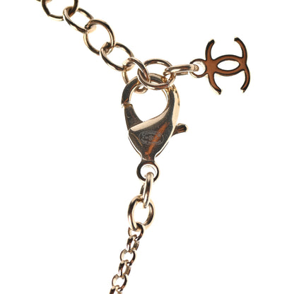Chanel Resin Bead Pearl CC Necklace Blue Black Gold 5 of 5