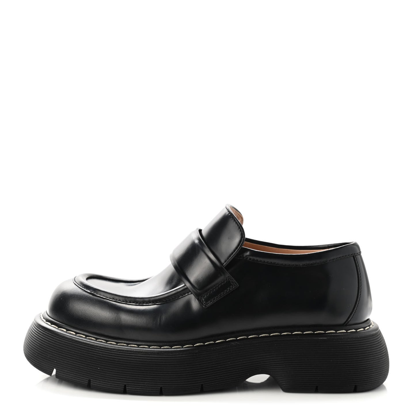 Brushed Calfskin Swell Loafers 40 Black