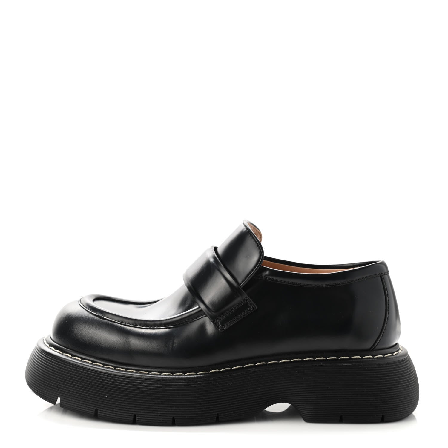 Bottega Veneta Brushed Calfskin Swell Loafers 40 Black 1 of 8