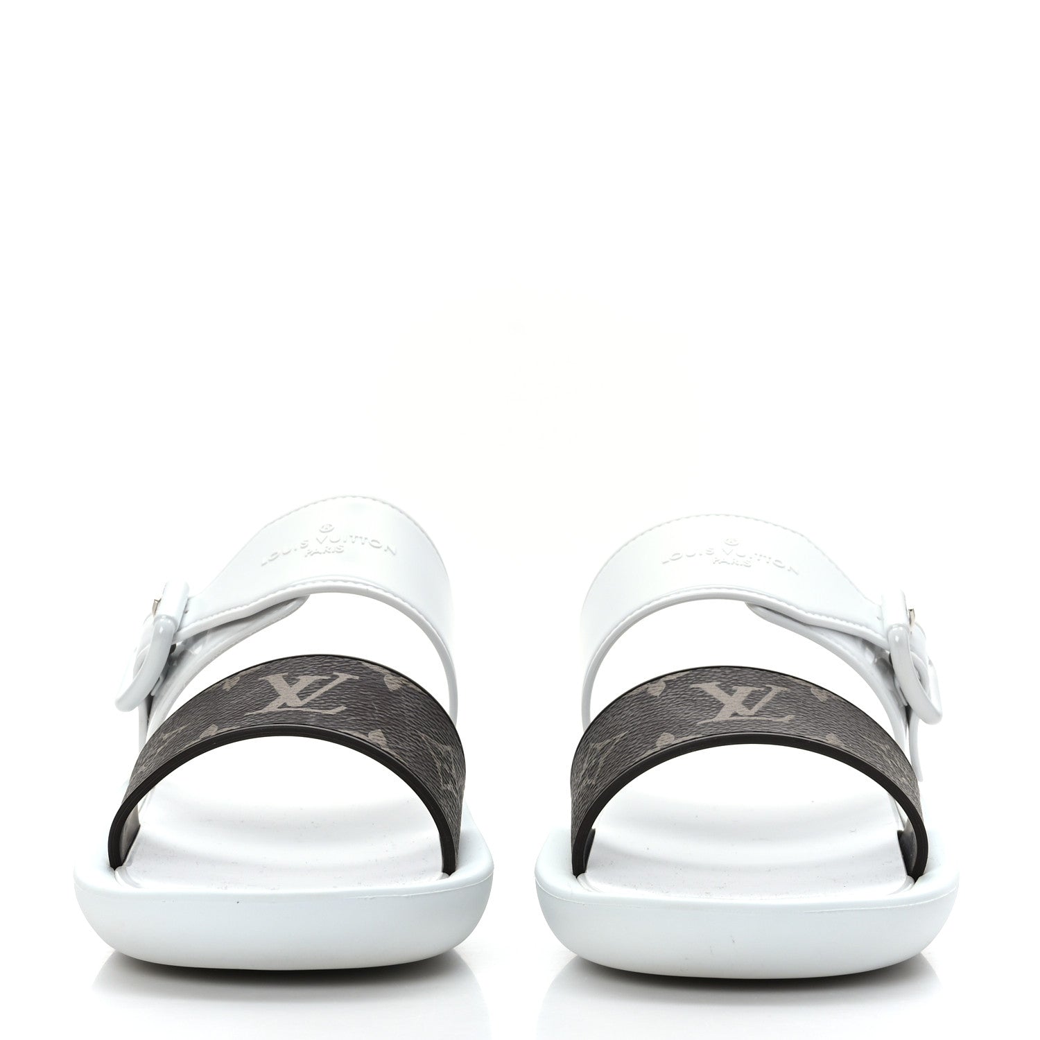 Louis Vuitton Monogram Sunbath Flat Mule Sandals 36 White 2 of 6