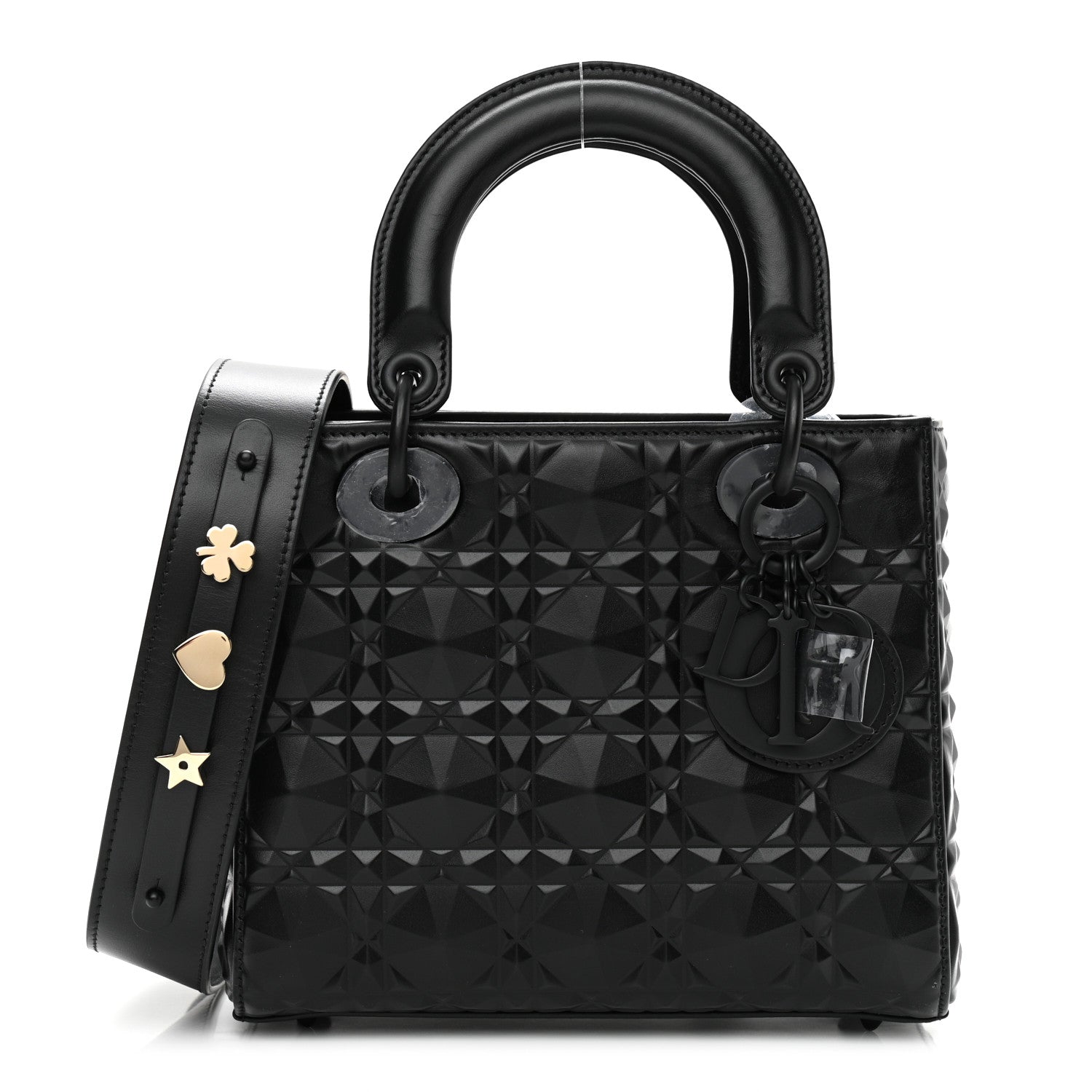 Christian Dior Calfskin Cannage Diamond Small My ABCDior Lady Dior Black 1 of 10
