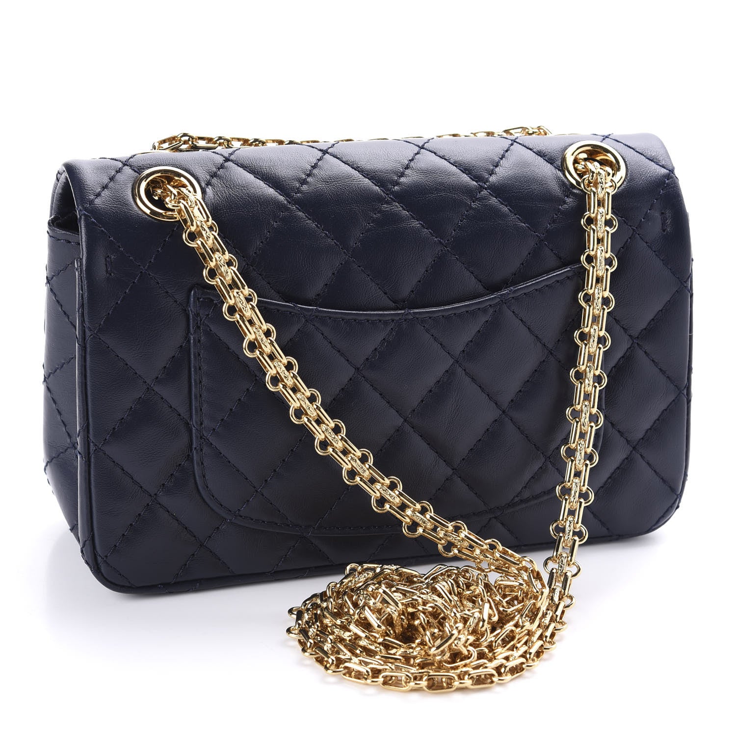 Chanel Aged Calfskin Quilted 2.55 Reissue Mini Flap Navy 3 of 11