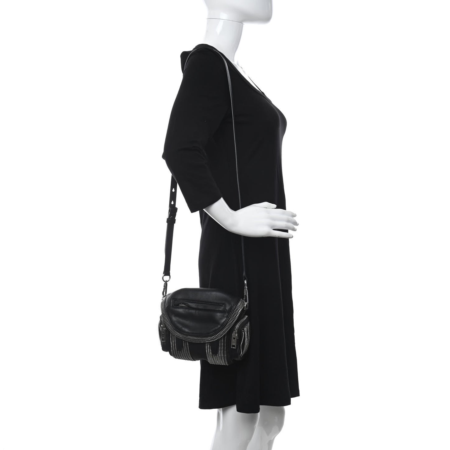 Lambskin Micro Marti Crossbody Black