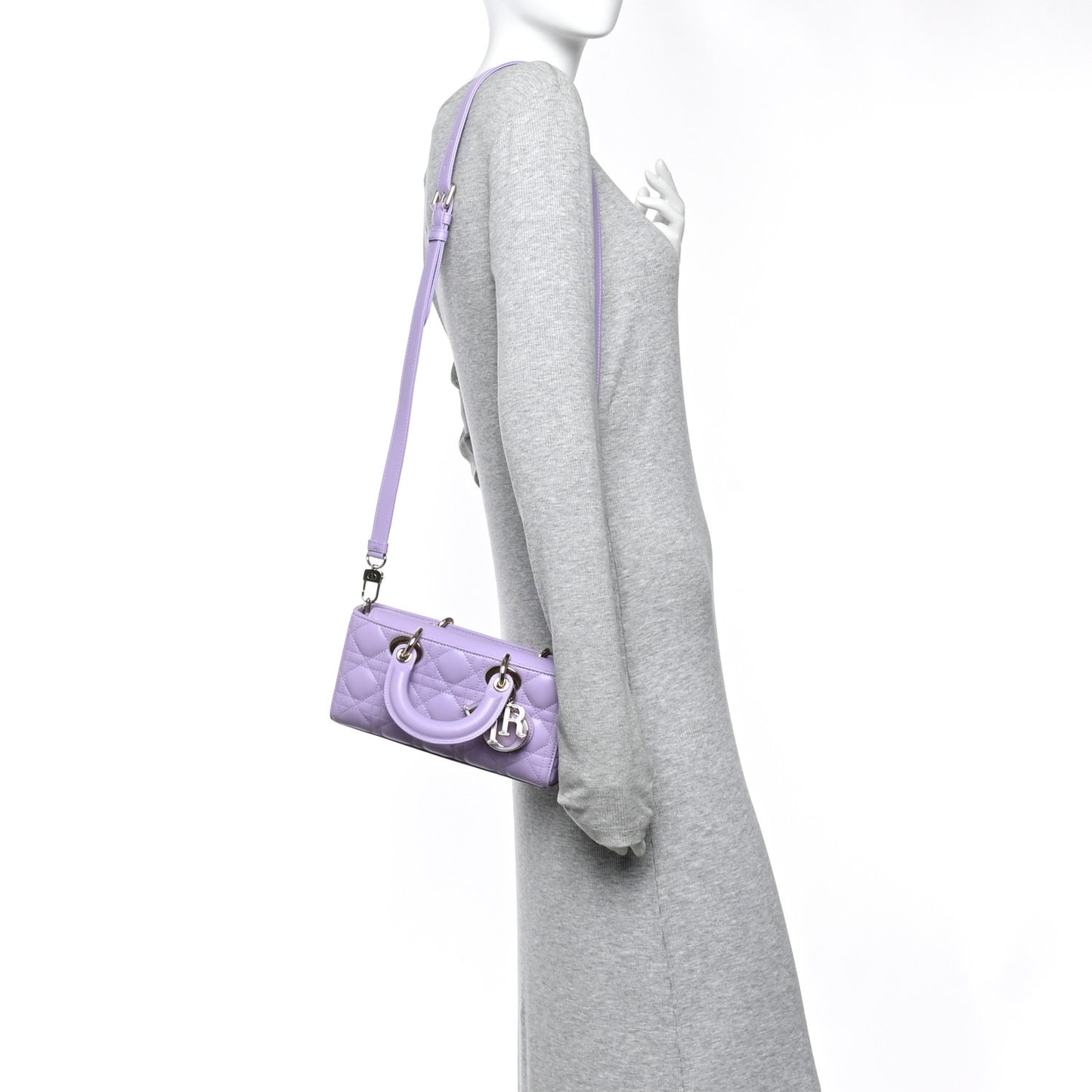 Lambskin Cannage Small Lady D-Joy Lilac