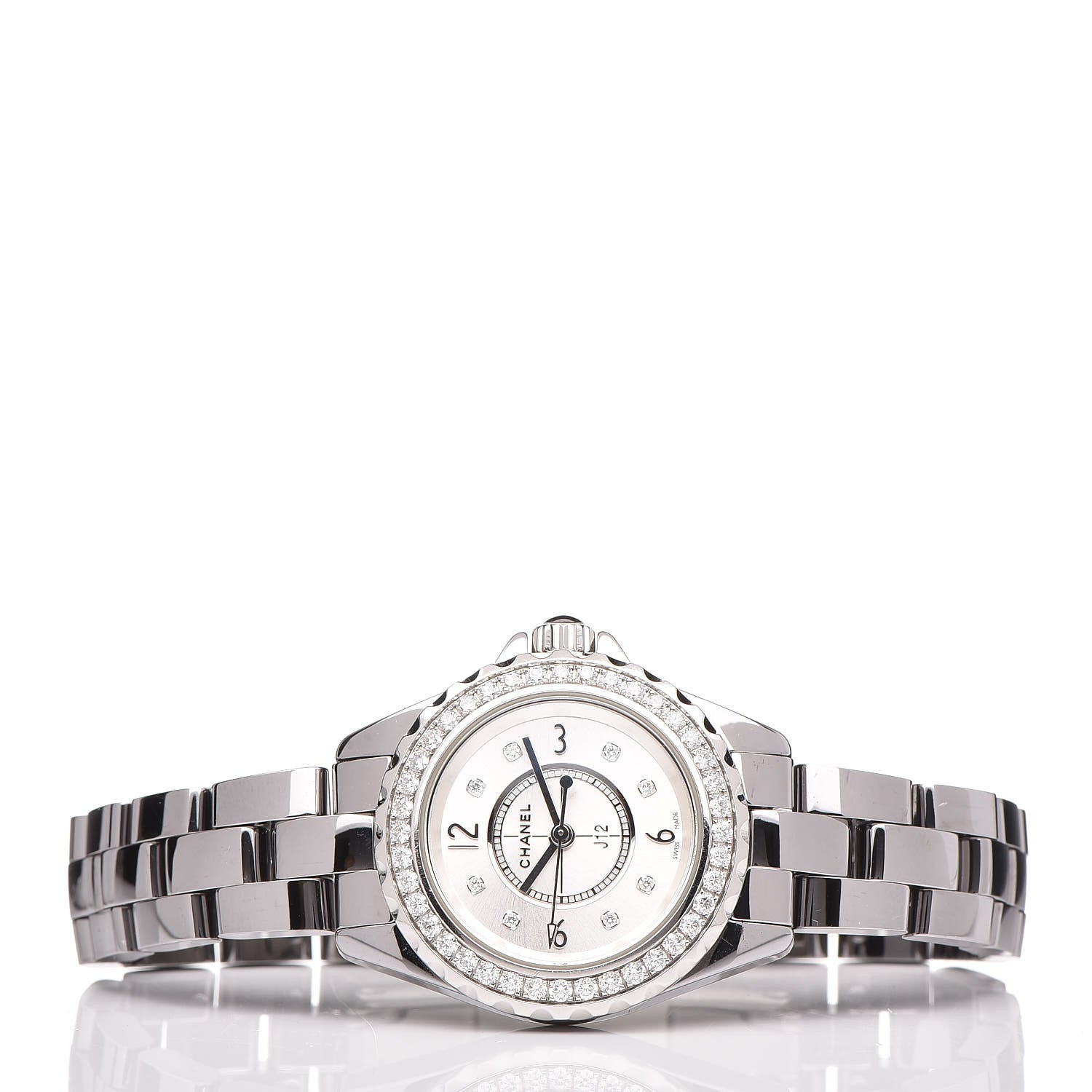Chanel Titanium Ceramic Diamond Bezel 29mm J12 Quartz Watch 3 of 7