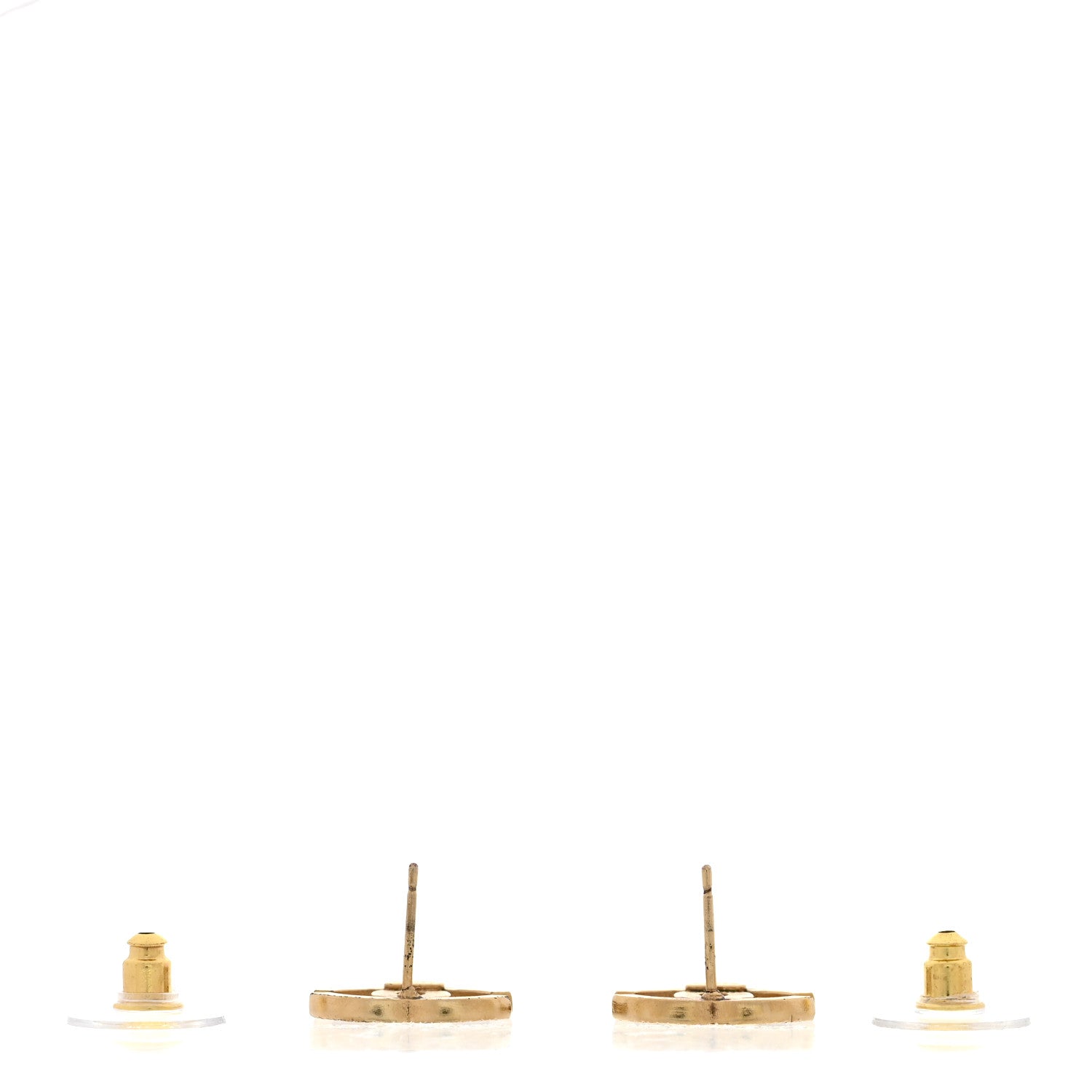 Chanel Crystal CC Earrings Gold 3 of 5