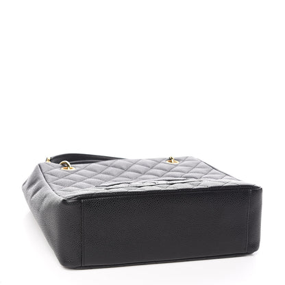 Chanel Caviar Quilted Petit Shopping Tote PST Black 4 of 11
