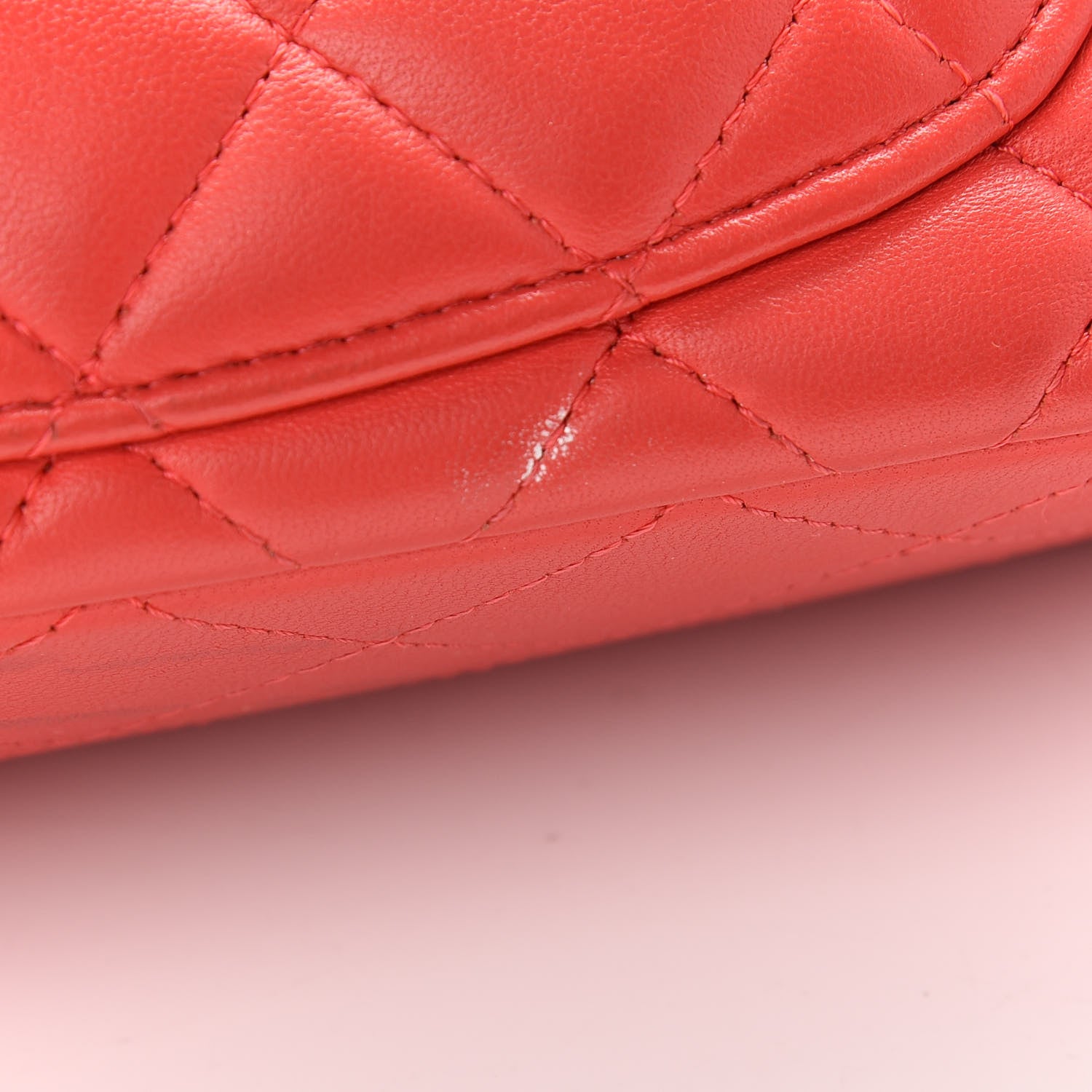 Chanel Lambskin Quilted Mini Rectangular Flap Red 12 of 12